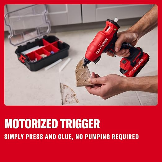 CRAFTSMAN V20 Hot Glue Gun Full Size, Cordless Glue Gun and Sticks Set - Image 4