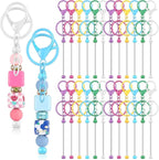 Tondiamo 24 Pcs Beadable Keychain Bars Bulk Beads by Tondiamo