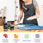 Falling in Art Fabric Screen Printing Ink Set, 4-Ounce Permanent Fabric Paints - Image 2