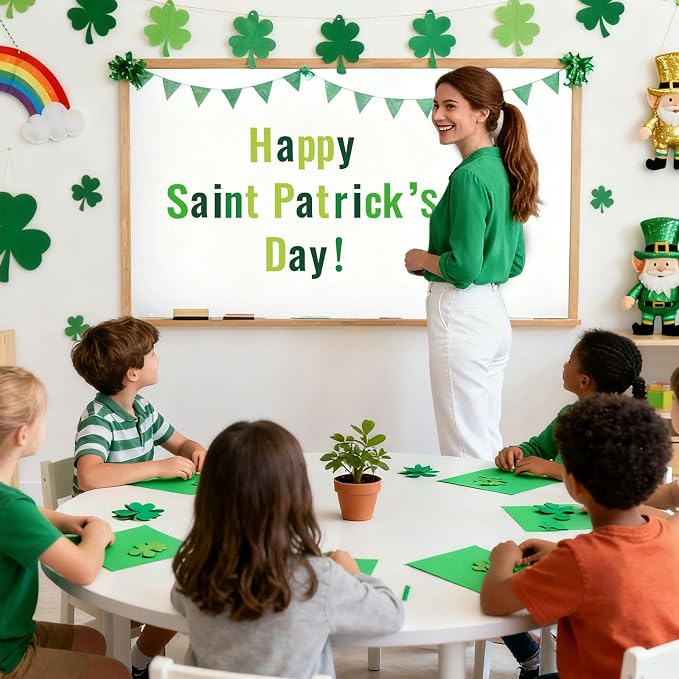 FYSUIMU 134 Pcs St. Patrick's Day Bulletin Board Letters Alphabet Number Symbol - Image 7
