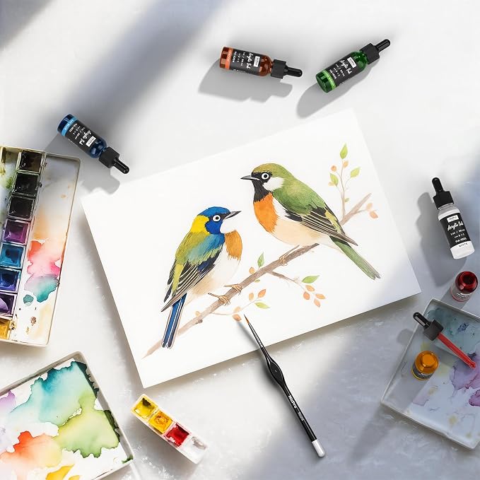 Nicpro 18 Colors Acrylic Ink for Artists, 1-oz Bottle - Image 2