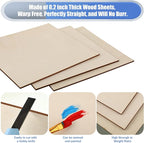 16 Pack Basswood Plywood Sheets 12 x 12 x 1/5 Inch-5 mm Thick Basswood Plywood - Image 3