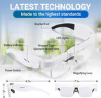YOCTOSUN Magnifying Glass with Light, 0.75X-4.0X Magnifying Glasses, Head - Image 2