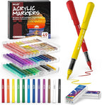 WUO Acrylic Paint Markers, 36 Colors Water-Based No-Bleed Paint Pens by WUO