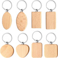 AUEAR, Blank Wooden Key Chain Wood Keychain Key Ring Key Tags Personalized EDC by AUEAR
