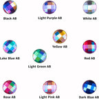 200 Pcs 12mm AB Rhinestones for Bedazzling, Rainbow Effect Craft Gems for - Image 2