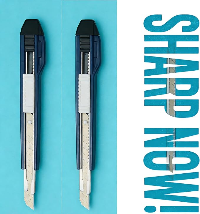 9mm Snap Off Utility Knife High Hardness Retractable Box Cutters - Image 3