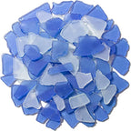 Keedolla Sea Glass for Crafts - 40 OZ Flat Frosted Seaglass Pieces Crushed for by Keedolla