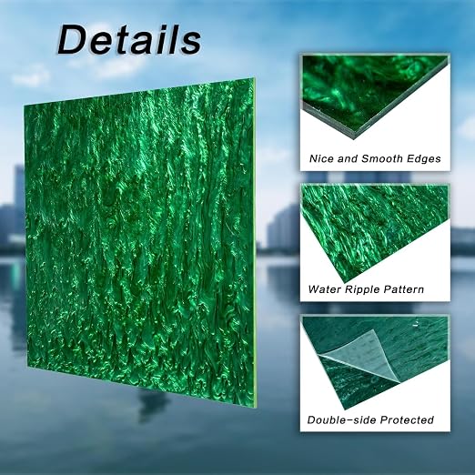 TOEPODO Cast Acrylic Sheet Pearlescent Ripple Acrylic Sheet 1/8“ Thickness - Image 3