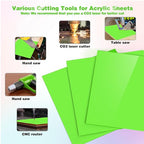 Adrattnay Light Green Acrylic Sheets 1/8" Thick, - Image 5