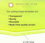Acrylic Quilting Template, Half Hexagon | - Image 2