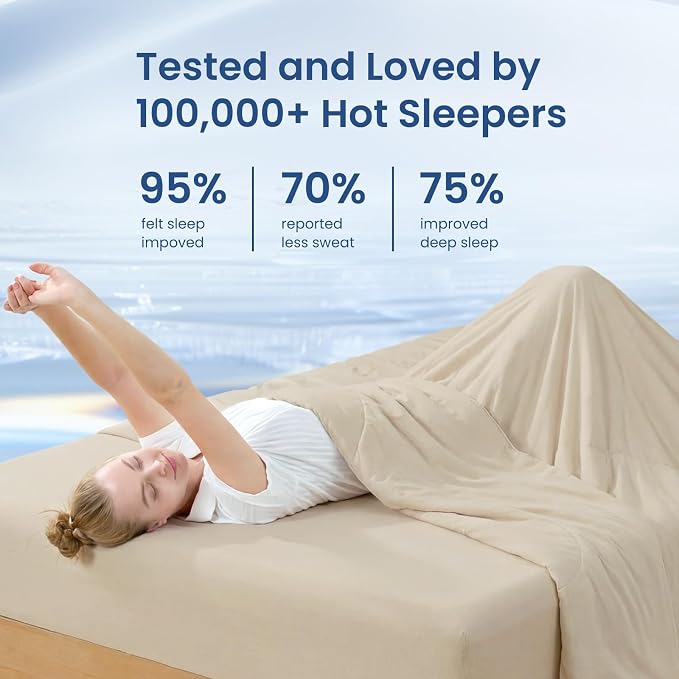 Cozy Bliss Cooling Comforter Twin Size, Cooling Blankets - Image 4
