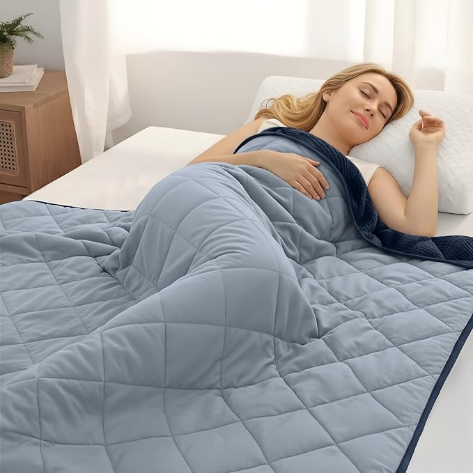 ZonLi 15lbs Weighted Blanket for Adults Sleeping, Double-Sided All Season by Zonli