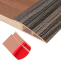 Floor Transition Strip Self Adhesive Vinyl Door Threshold for Doorways Carpet Edging Trim Overlap Edge Reducer for Laminate Floor, Carpet, Tile (Smoked Brown Wood Grain, 2/5" to 3/5", 10Ft)