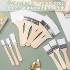 EORTA Flat Art Paint Brushes Set Assorted Size Nylon Painting Brushes - Image 6