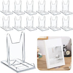 12 Pack Acrylic Book Stand for Display Adjustable Clear Display Holder Easel by Memorywuu