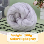 3.53oz Wool Roving, Fiber Roving Wool Top, Needle Felting Supplies, Pure Wools - Image 2
