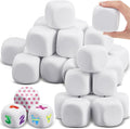 Deekin 50 Pcs Back to School 2.5 Inch White Blank Dice EVA Foam Dice Graffiti by DEEKIN