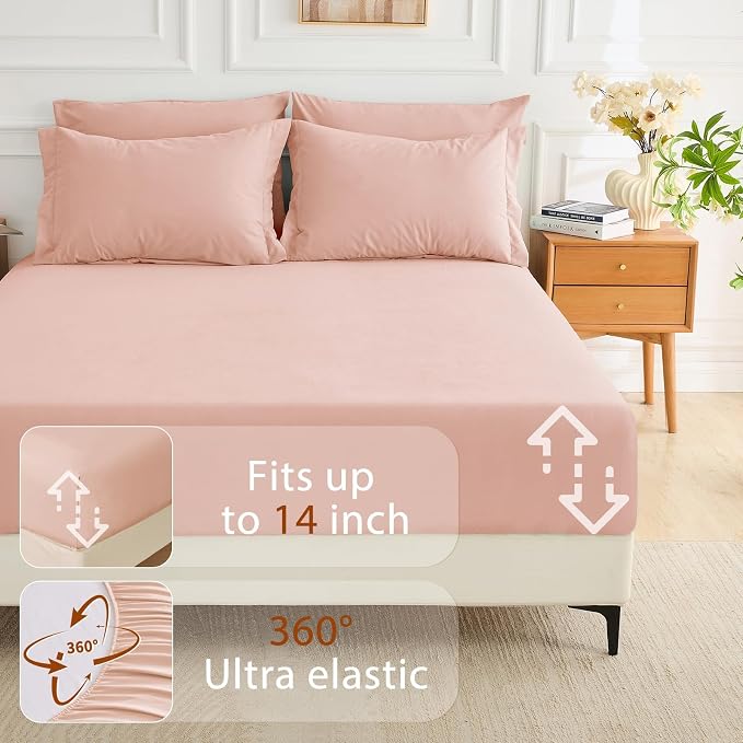 MUXHOMO 7 Pieces California King Comforter Set, Soft Bed in a Bag Cal King Size - Image 6