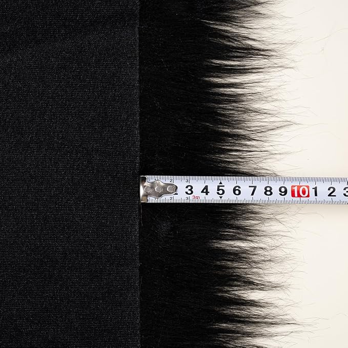 Black Faux Fur Fabric by The Yard - Image 4