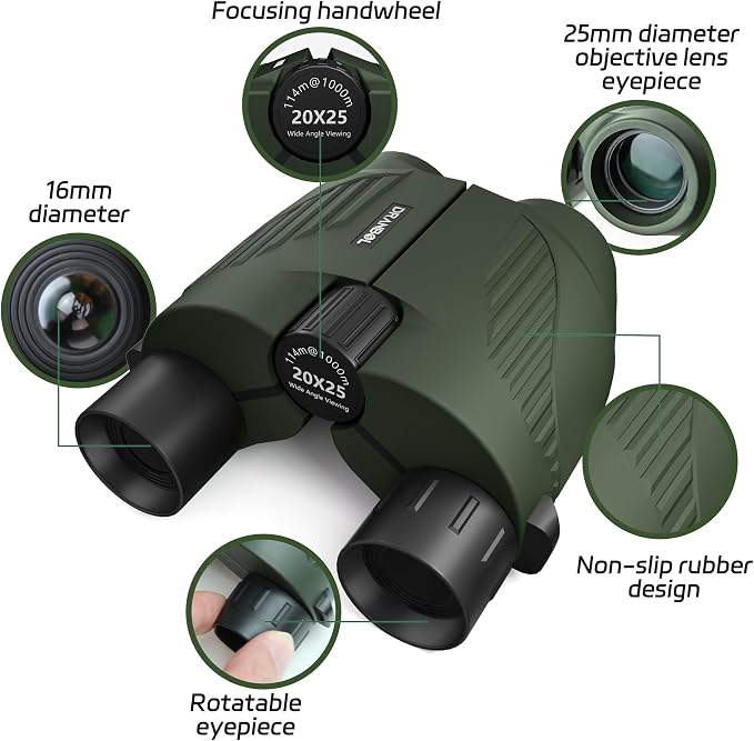 20X25 Small Binoculars for Adults and Kids, Large Eyepiece Binoculars for Bird - Image 4