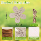 Le Shang 12 PCS Unfinished Wood Crafts, Spring Crafts - Image 3