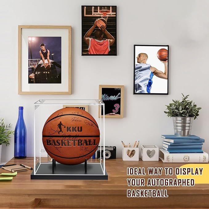 KKU Basketball Display Case, Acrylic Clear Full Size Basketball Case - Image 6