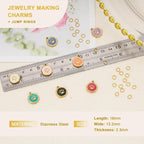UAMOKANG 8pcs Mixed Color Enamel Round Charms - Image 3
