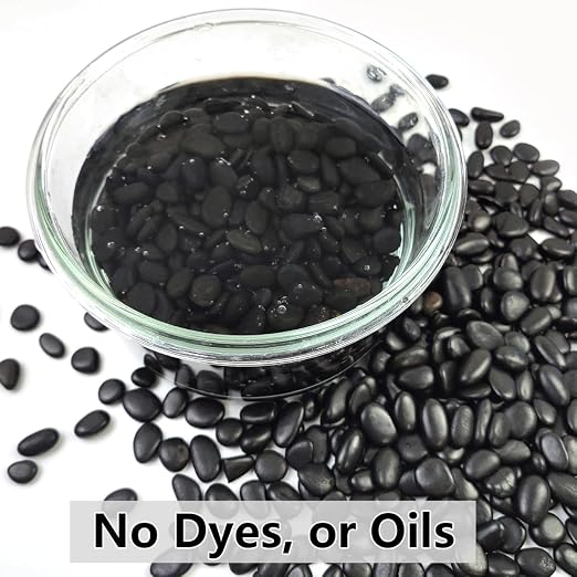 YISZM 5LB Succulent and Cactus Black Pebbles, 3/8 Inch Natural Decorative - Image 4
