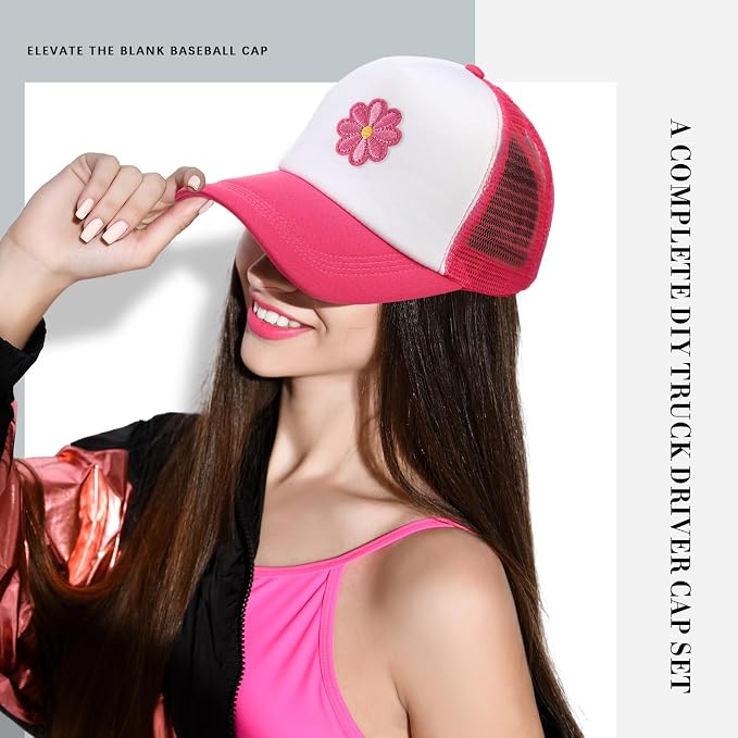 Hercicy 12 DIY Trucker Hats Kit, Sublimation Blank Baseball Caps - Image 5