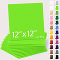 12" x 12" Felt Sheets for Crafts, 2mm Stiff Felt Fabric, Lime Green by AblemeDeco