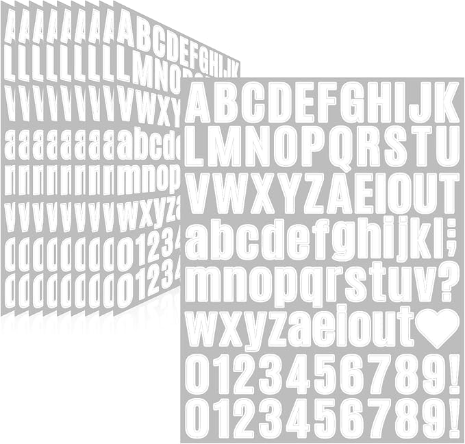 Letter Stickers, Mailbox Numbers, 1 Inch Waterproof Vinyl Alphabet | 1 Inch by Llewyn