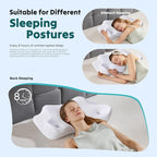 DUMOS Cervical Neck Pillow for Sleeping, Cooling Ergonomic Memory Foam Pillow - Image 7