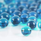 CYS EXCEL Light Blue Glass Gemstone Vase Filler Aquarium Round Marble Beads - Image 3