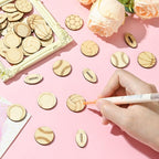 200 pcs Mixed Styles Sport Theme Undyed Wood Cutout Charms Basketball Football - Image 5