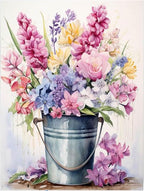 EIBEILI Diamond Art Kits for Adults-Colorful Flowers BucketDiamond Painting | by EIBEILIDiamondPainting