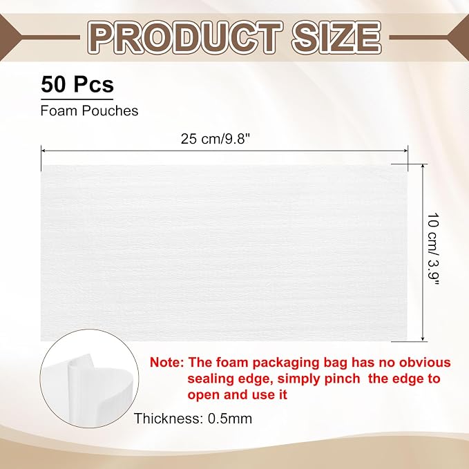 uxcell 50 Pcs Cushion Foam Pouches, Photo Frame - Image 2