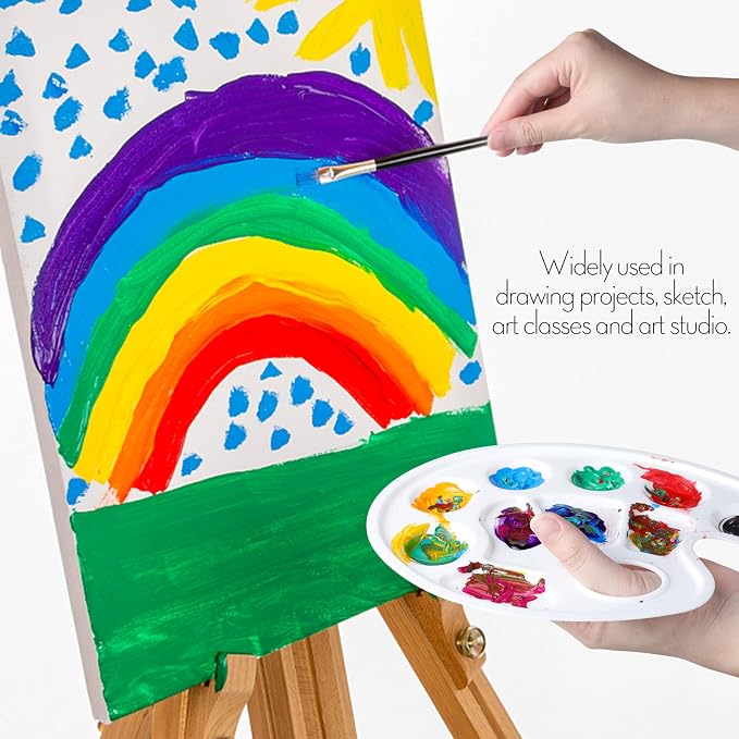 FANDAMEI Oval Paint Palette Tray, Plastic Paint Tray Palette, Painting Palette - Image 8
