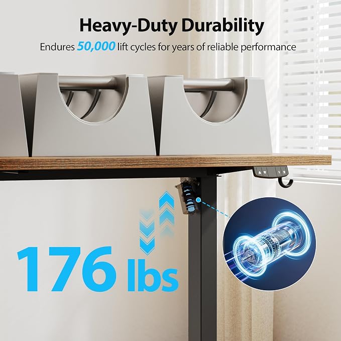 Agilestic Electric Standing Desk, 55 x 28 Inches Height Adjustable Desk - Image 6