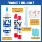 TEAWOO Book Repair Kit, 8.5 Oz + 2×1.35 Oz Acid-Free PVA Adhesive | Binding - Image 2