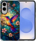 for Samsung Galaxy S25 Edge Case, Stained Glass Hummingbird Pattern Glossy 2 in - Image 2
