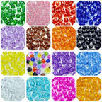 200pcs 10mm Acrylic Cube Faceted Beads Colorful Square Plastic Spacer Beads - Image 6