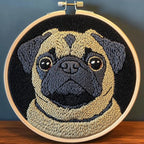 DIY Punch Needle Kits Pug Dog by Unknown