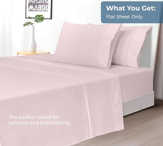 Royale Linen 100% Organic Cotton California King Flat Sheet Only - Image 5