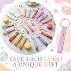 Wavyknot 50 Pcs PU Leather Keychain Blanks Bulk Laser Engraving Blanks Keychain - Image 3