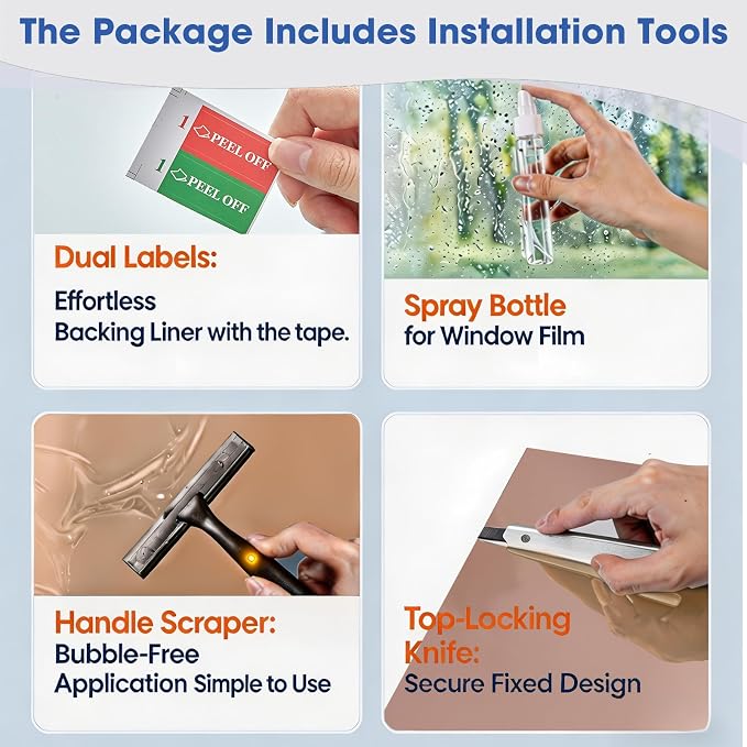 Coavas Window Privacy Film Daytime See Out Not in, 83% UV Blocking Heat Control - Image 6
