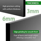 Matte Black Cast Acrylic Sheets 24 x 36 x 1/8 inch Thick 3mm Frosted Black - Image 4