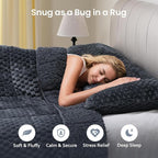 Drewin Weighted Blanket Queen Size 20lbs, Soft Cozy Jacquard Sherpa Weighted - Image 3
