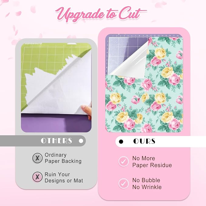 Tintnut Rose Permanent Vinyl 12x10in 8 Sheets Adhesive Vinyl Pink Green | - Image 4