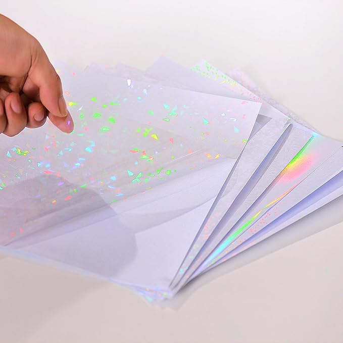 36 Sheets Holographic Laminate Sheets 8.5x11 Inch Self Adhesive 6 Patterns | - Image 6